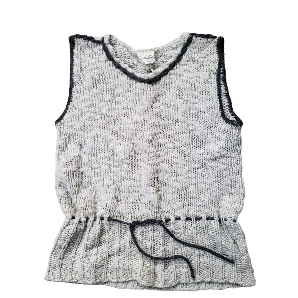 VINTAGE 80's Wool Sweater Vest Women's Small Gray